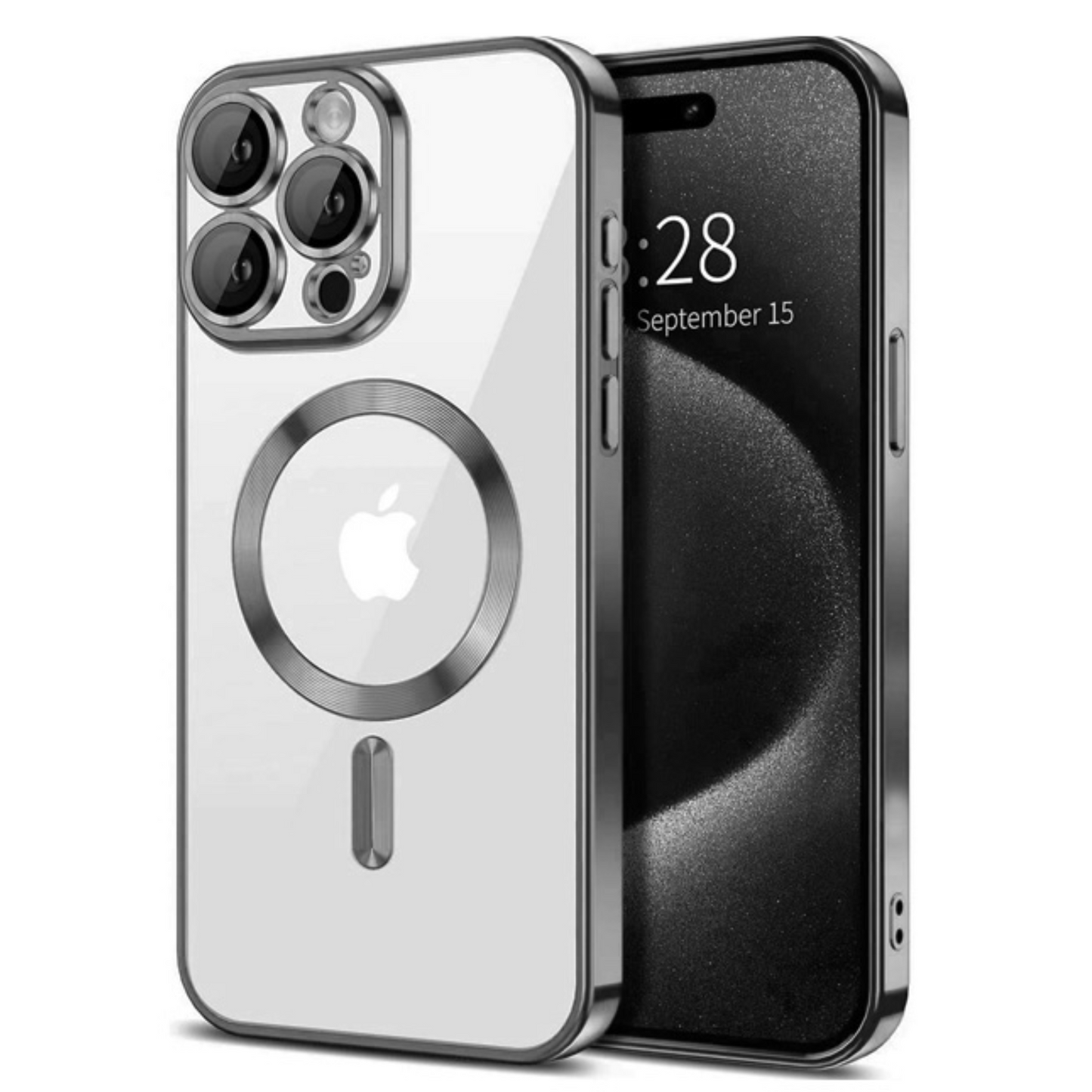 Case iPhone 14 Pro Max | Magnetic Chrome TPU Camera Cover | 742125