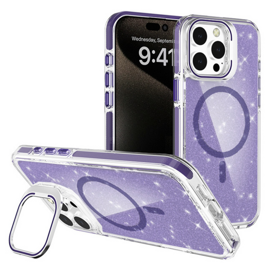 Case iPhone 15 Pro Max | J6 Window Stand Glitter Magnetic | 748250