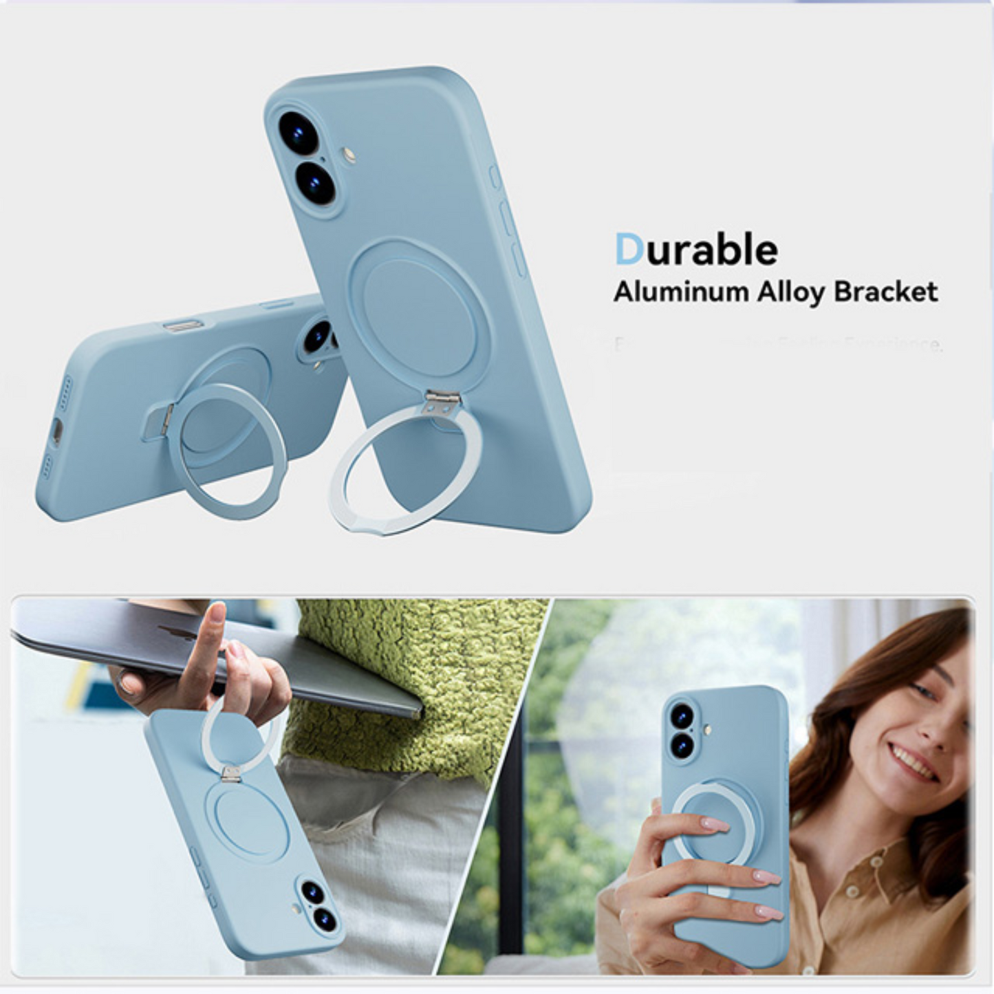 Case iPhone 16 | Silicone Ringstand Magnetic | 753211